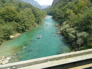Canoeing on the Piva river.