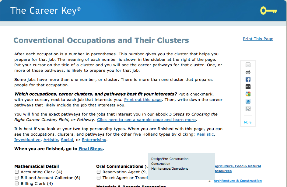 Career Key Blog Exploring Career Clusters and Career Pathways by Holland Personality Type
