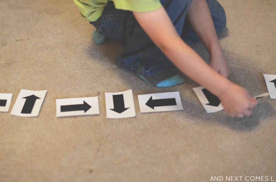 Arrow Jumping Game for Kids with Free Printable And Next Comes L