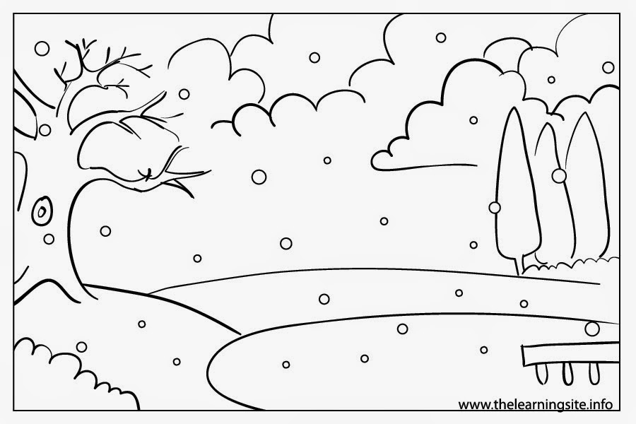 a snowy day coloring pages - photo #29