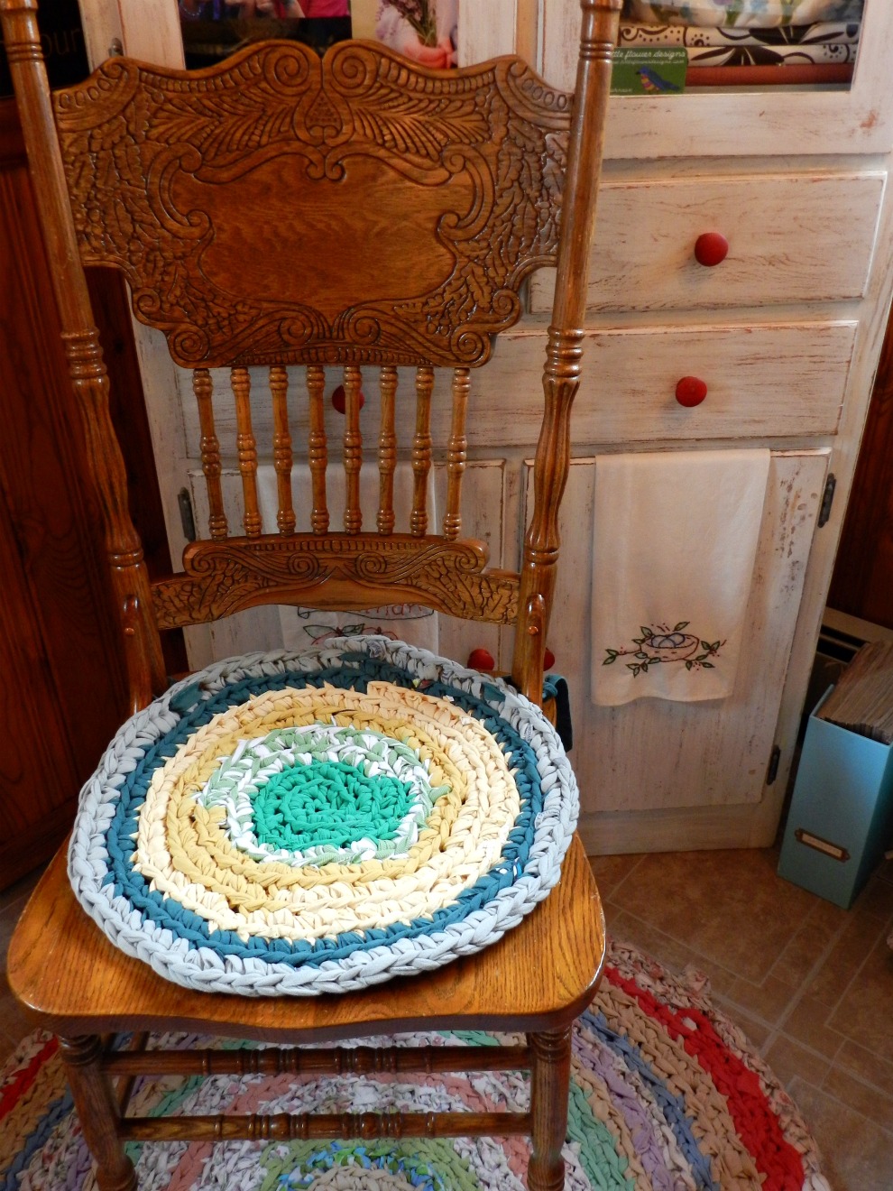 Hot tea and milk chocolate Crocheted chair pads