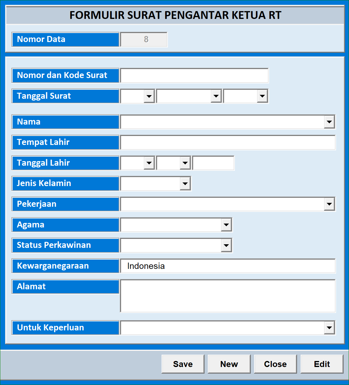Aplikasi Buku Administrasi Ketua Rt Excelmaniacs
