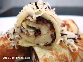 Resep Crepe Pisang Isi Coklat & Keju