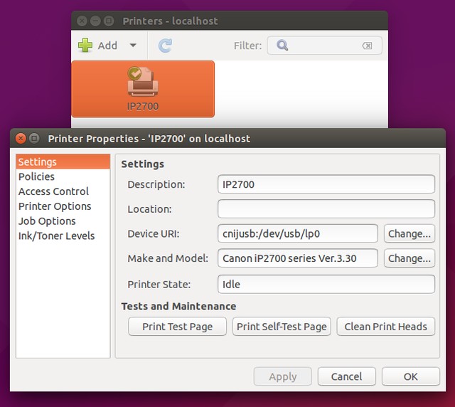 vangst Prematuur prins Download, Install and Configure Canon Pixma IP2770 Driver in Ubuntu 15.04 -  Linuxslaves