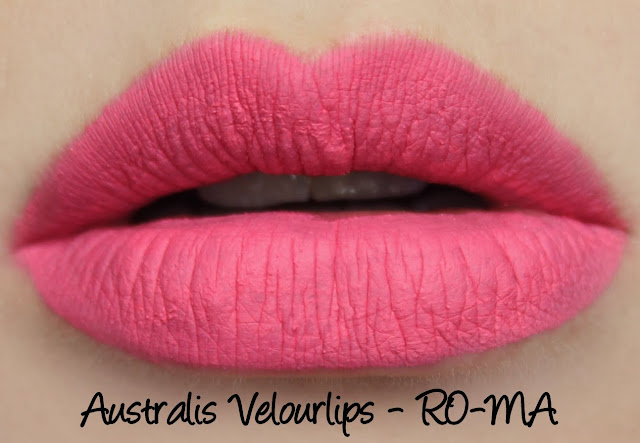 Australis Velourlips Matte Lip Cream - RO-MA Swatches & Review