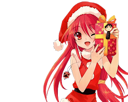anime render shana merry thank natal animes noel dibujos feliz joyeux deviantart navidad drawing moi tubes brushes imagenes transparent emoji
