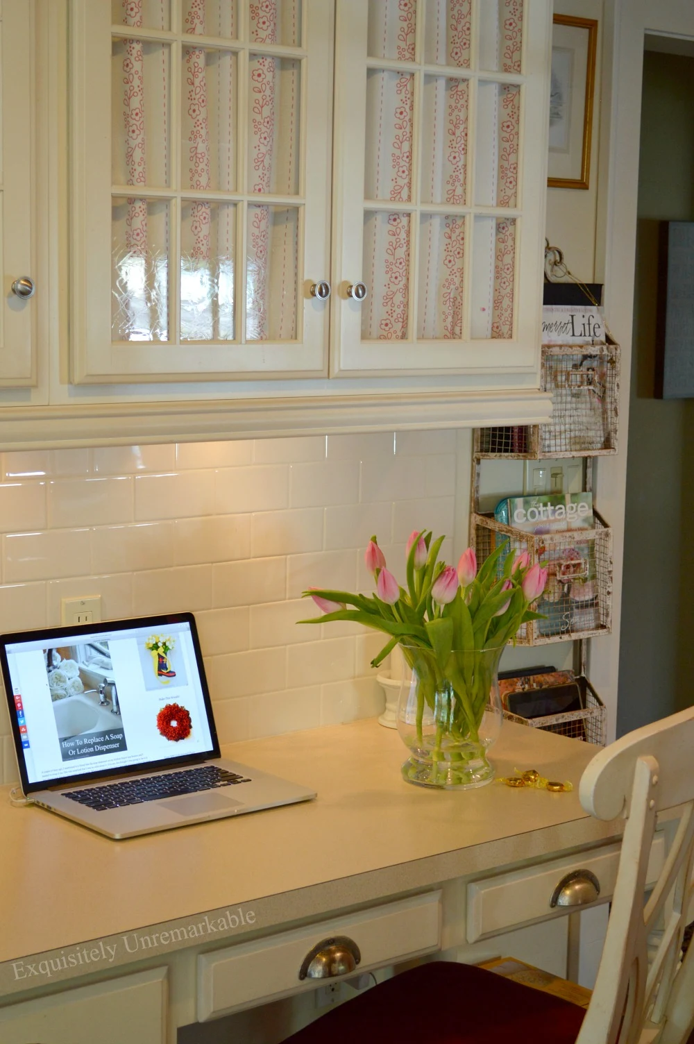 Organizing with desk grommets