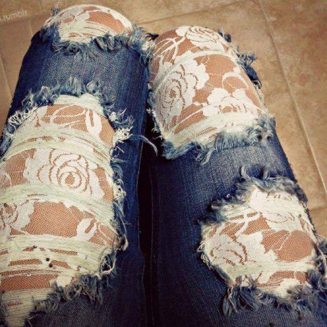 para decorar jeans ideas para decorar tus jeans con encaje hoy bella para decorar jeans ideas para decorar tus jeans con encaje hoy bella