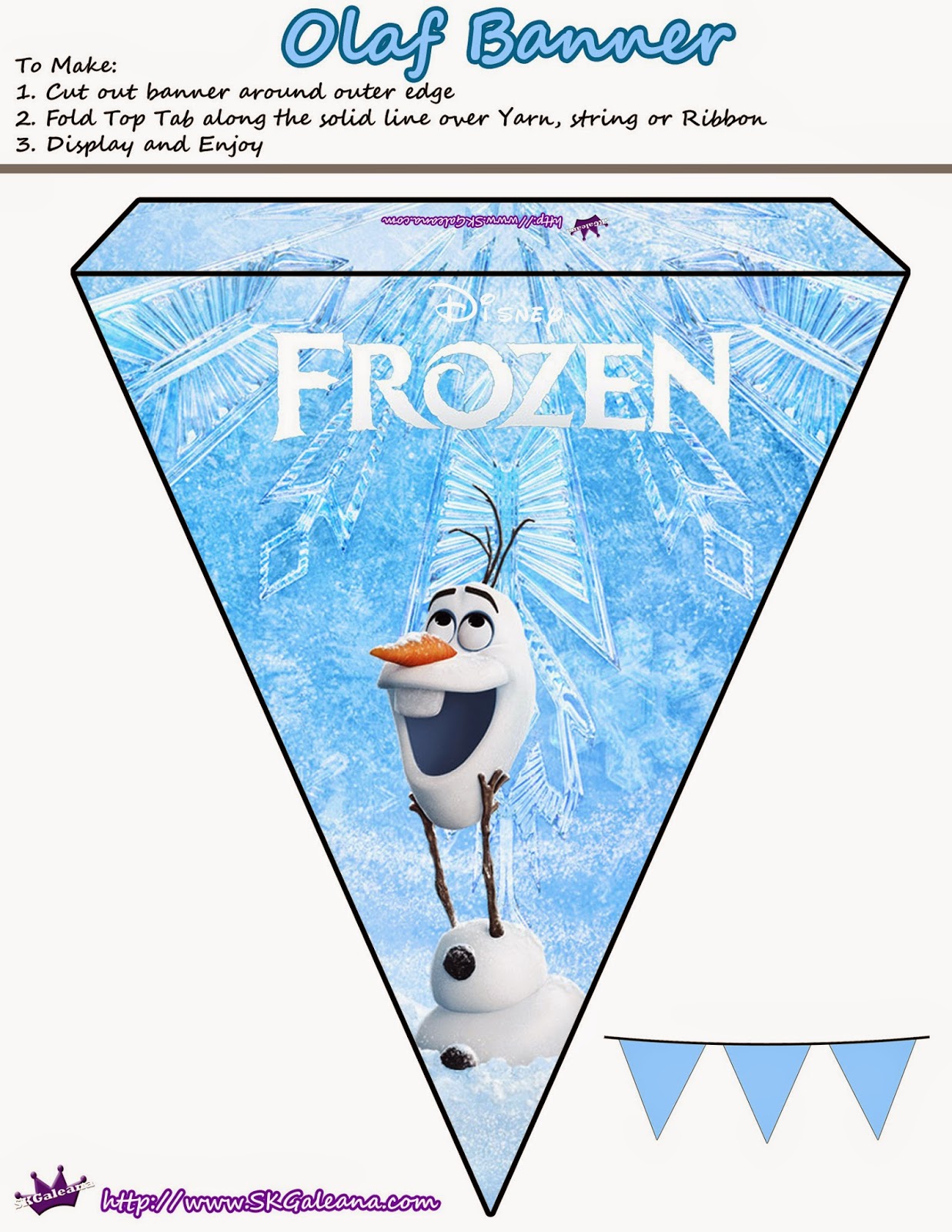 Free Frozen Printable Banner