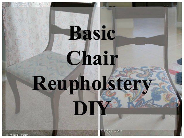 Basic Chair Cushion Reupholstery DIY Basic Chair Cushion Reupholstery DIY