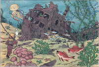 Shipwreck from "The Adventures of Tintin and Red Rackam's Treasure"