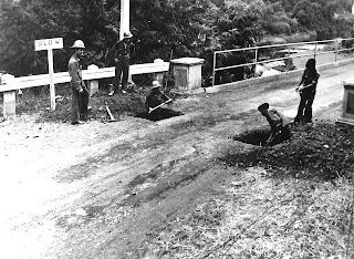 Image credit:  United States National Archives. Filipino soldiers prepare to blow up a bridge in Batangas, 1941.