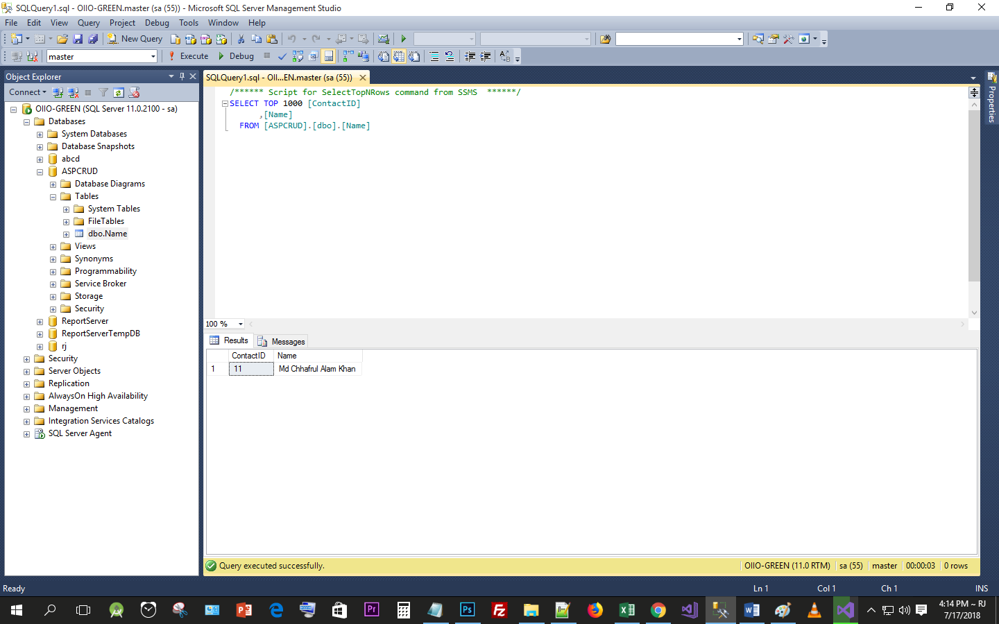 Insert data into a database table using ASP.Net, C# and Microsoft SQL ...