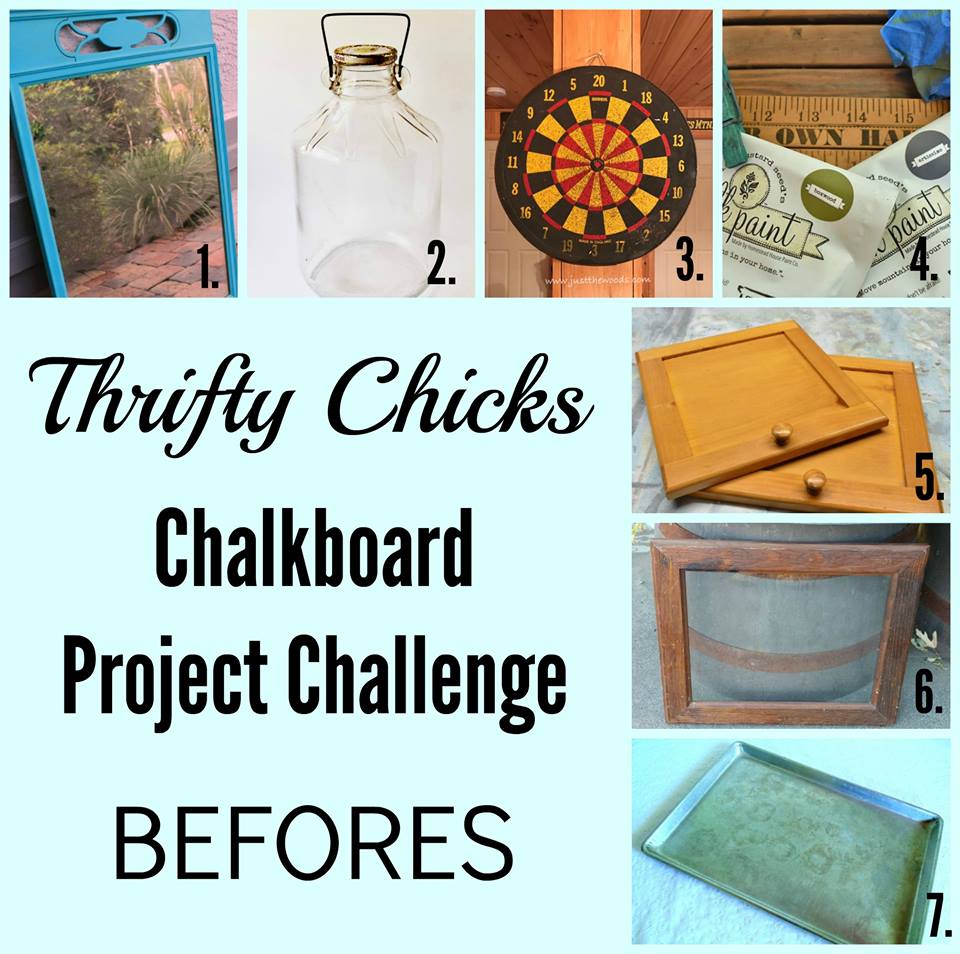 Thrifty Chicks Group chalkboard project challenge.