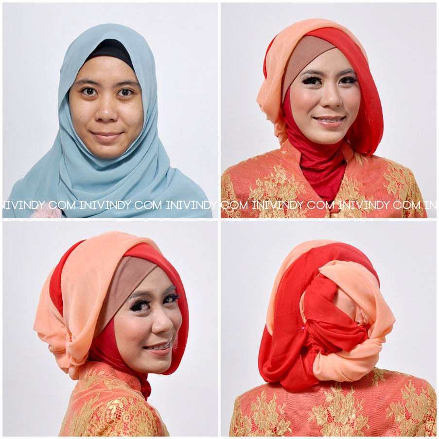 Ini Vindy Yang Ajaib Make Over Dan Hijab Style Pakai Merah