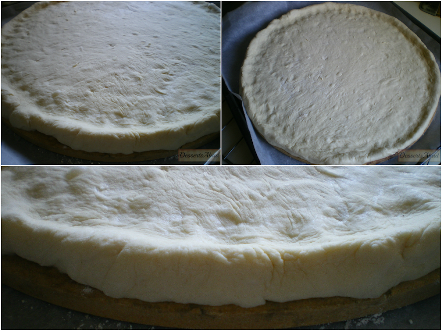 Pizza margherita (masa antes del horneado)