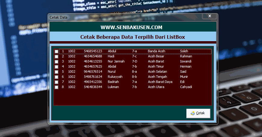 Cara Mencetak Beberapa Data Dari Listbox Vba Excel