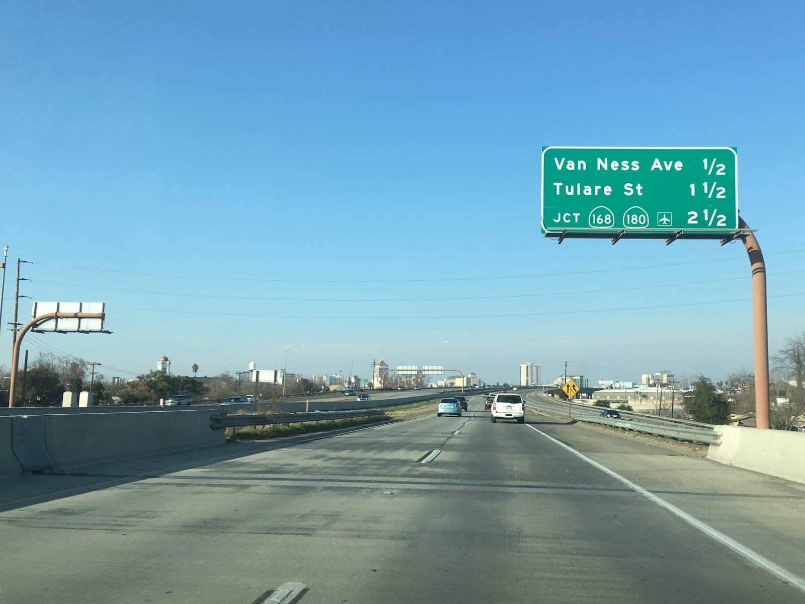 California State Route 41; CA 46 north to CA 180/168