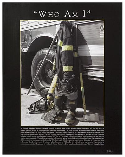  Firefighter Print "Who Am I?"