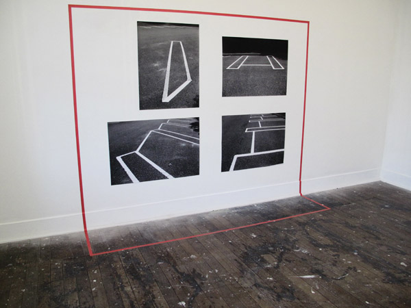 Karen Schifano - I'll take you there - foil tape and photographs (road line markings) - SNO 85