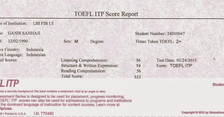 Hot Topic Masa Berlaku Toefl Itp Ui