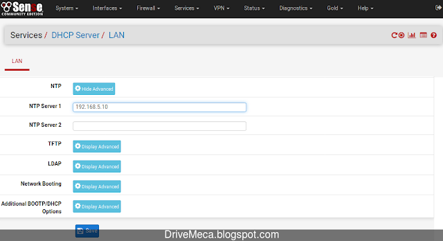 Agregando un NTP Server a pfSense DHCP Server Agregando un NTP Server a pfSense DHCP Server