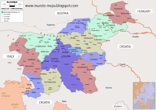 Eslovenia Mapa Geografi Político