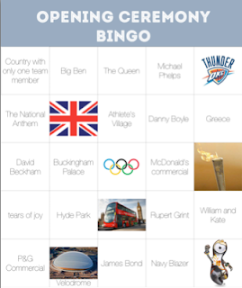 Opening Ceremonies Bingo Game