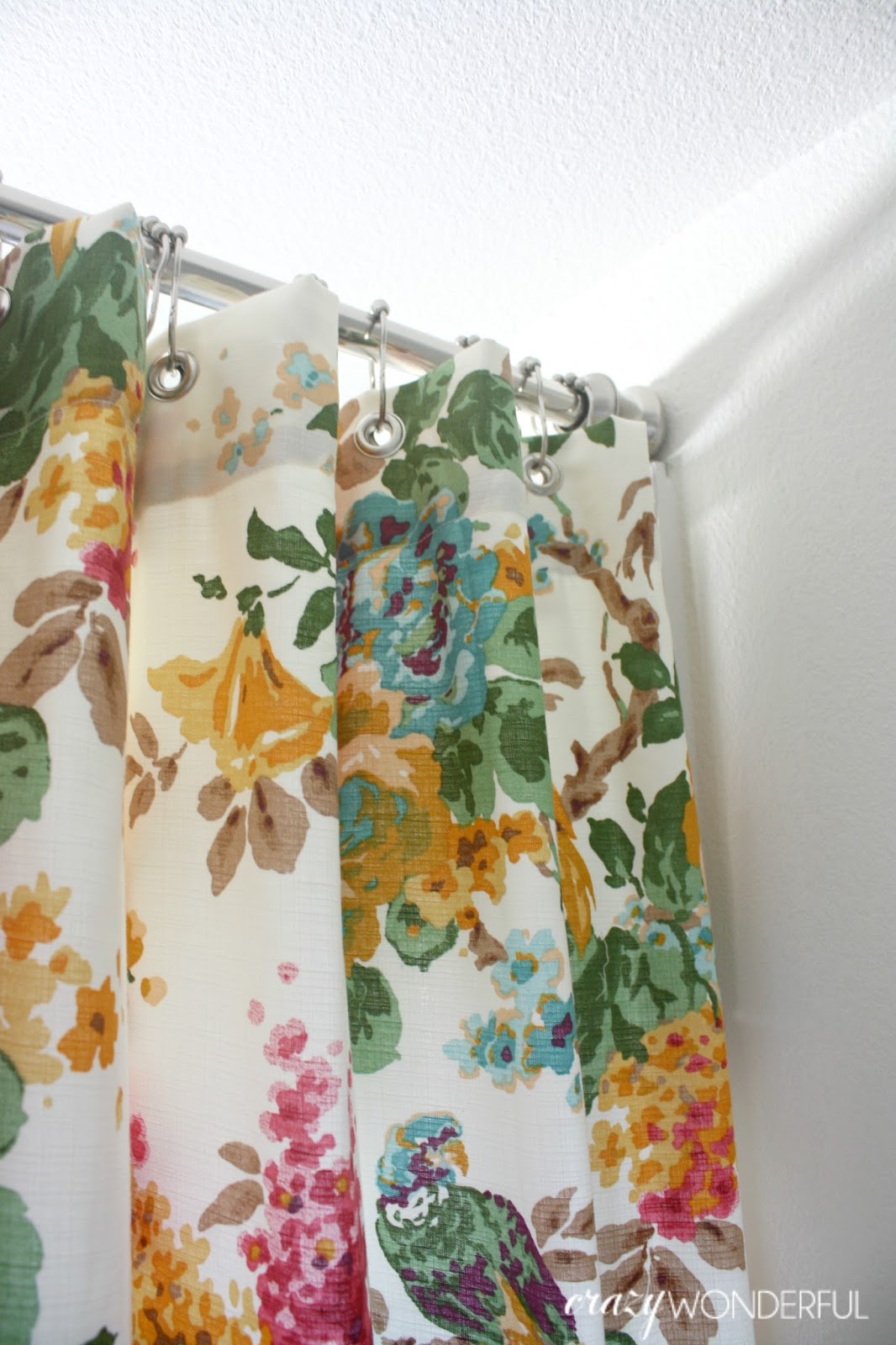 how to turn a window curtain into a shower curtain Crazy Wonderful