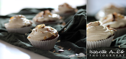 Apfel-Mandel Cupcakes mit Vanille-Creme © Überseemädchen