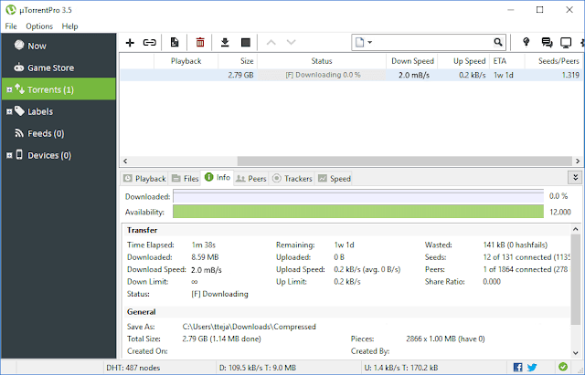 uTorrent Pro 3.5.4 build 44508