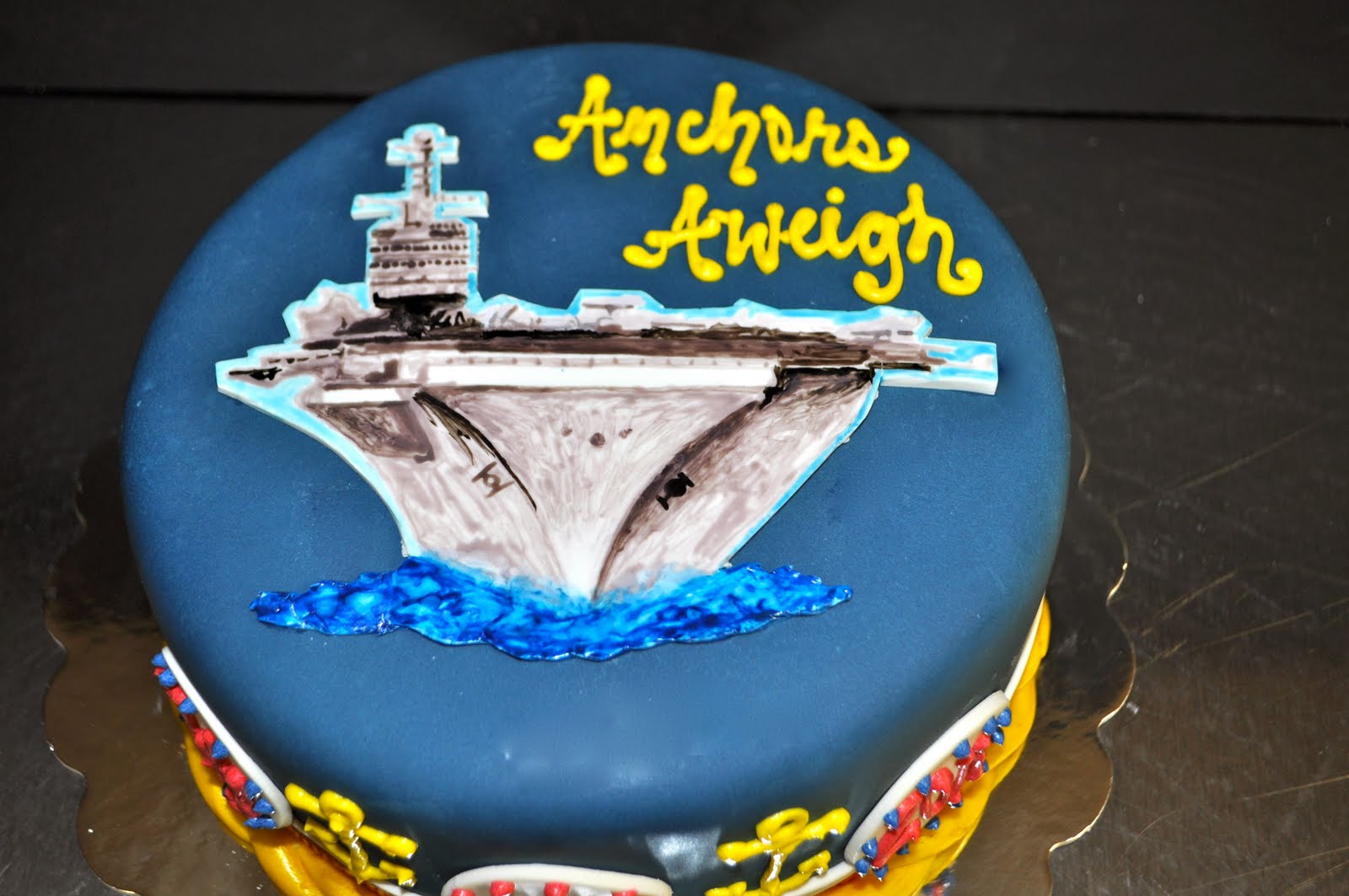 Leah's Sweet Treats Navy Cake