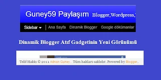 Dinamik Blogger Atıf Gadgeti