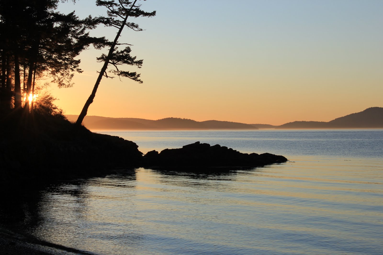 Little Green Tent Sunset at Washington Park, Anacortes