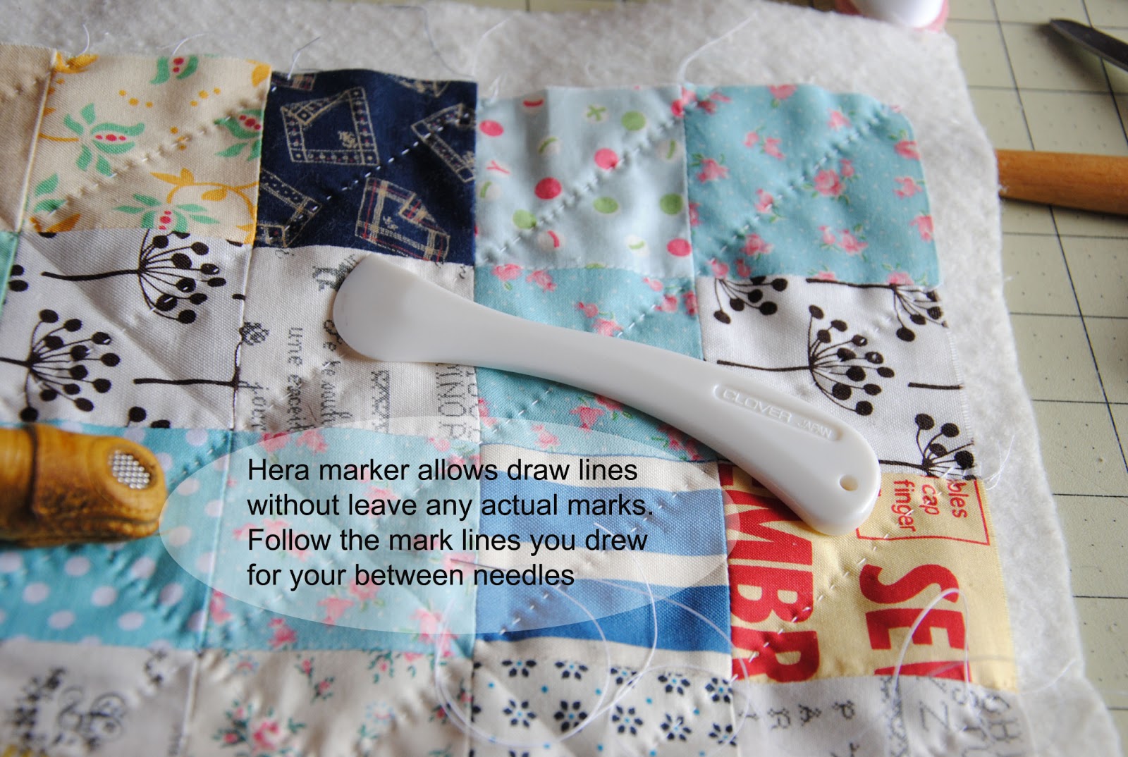 1/4" mark About handquilting