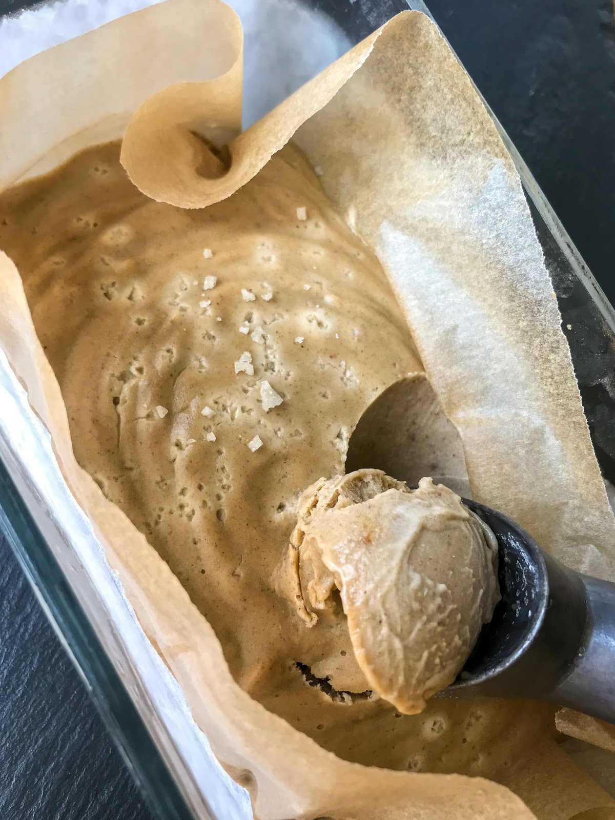 A natural food blog Salted Caramel Cashew Ice Cream