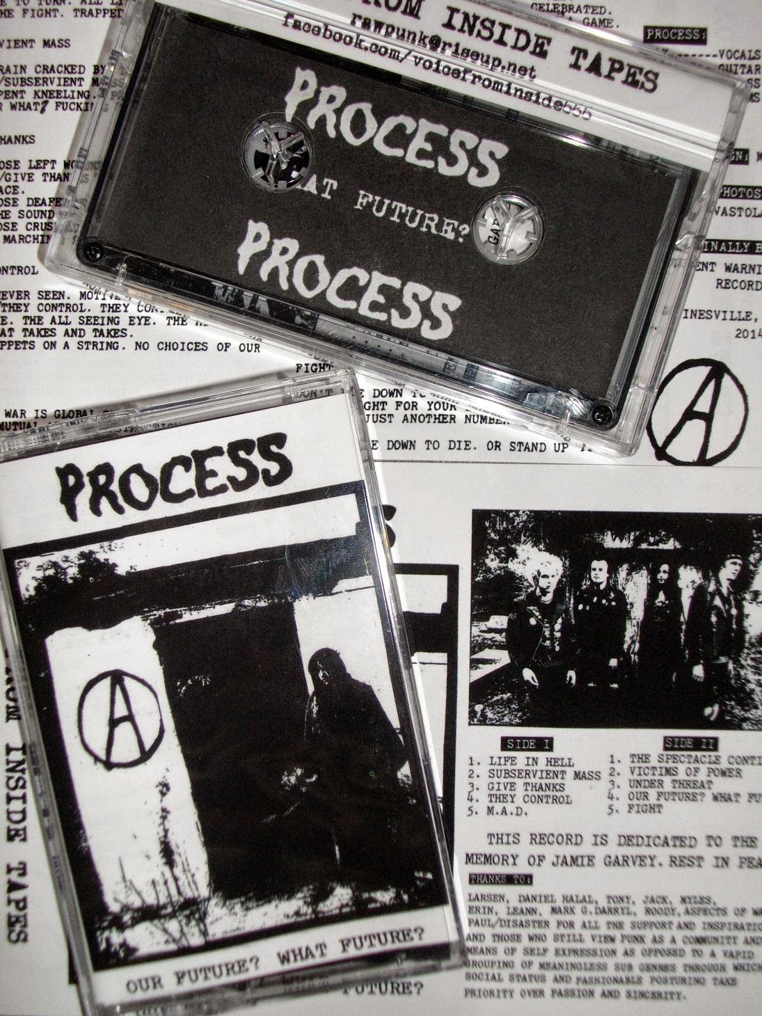 Voice From Inside Tapes PROCESS OUR FUTURE? WHAT FUTURE? TAPE IS OUT