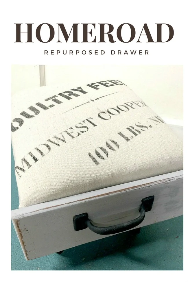 How to Make an Ottoman from an Old Drawer www.homeroad.net