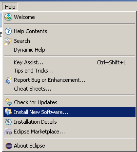 Install new software in Eclipse