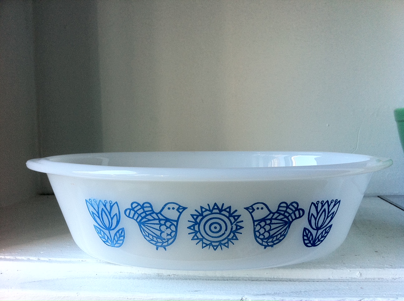 Lady Jane's Treasure Trove *sold* Vintage Glasbake oval baking dish 10