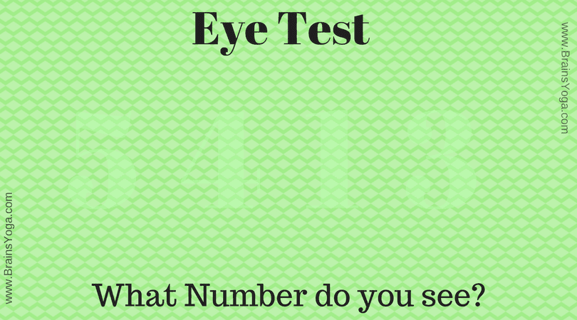 Eye Test to read hidden Number with Answer
