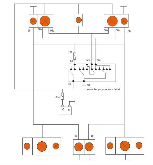 Sistem Rangkaian Penerangan Mobil