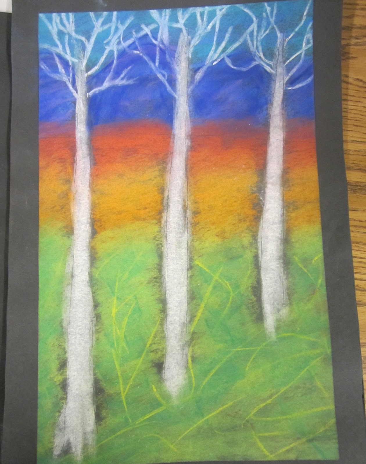 Lesson Plans Chalk Pastel Trees
