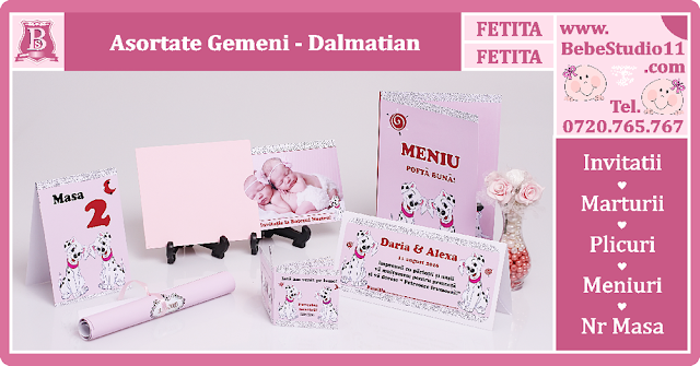 produse asortate botez gemeni fata-fata Dalmatian
