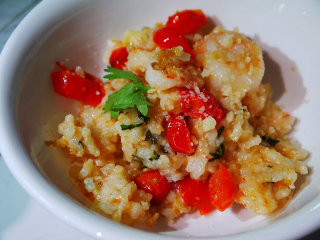 Sicilian Shrimp Risotto plated