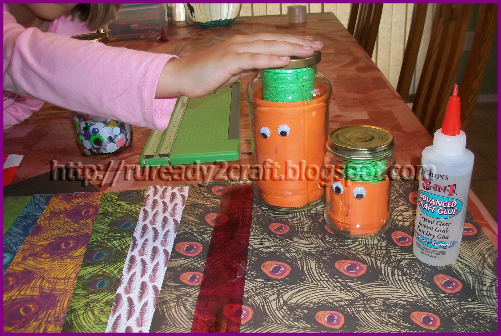 RuReady 2 Craft? Glass Jar Turkey Decoration