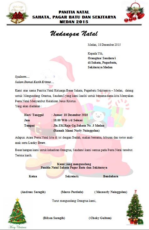 Featured image of post Contoh Undangan Natal Sekolah Contoh undangan natal sekolah minggu kreatif dan menarik