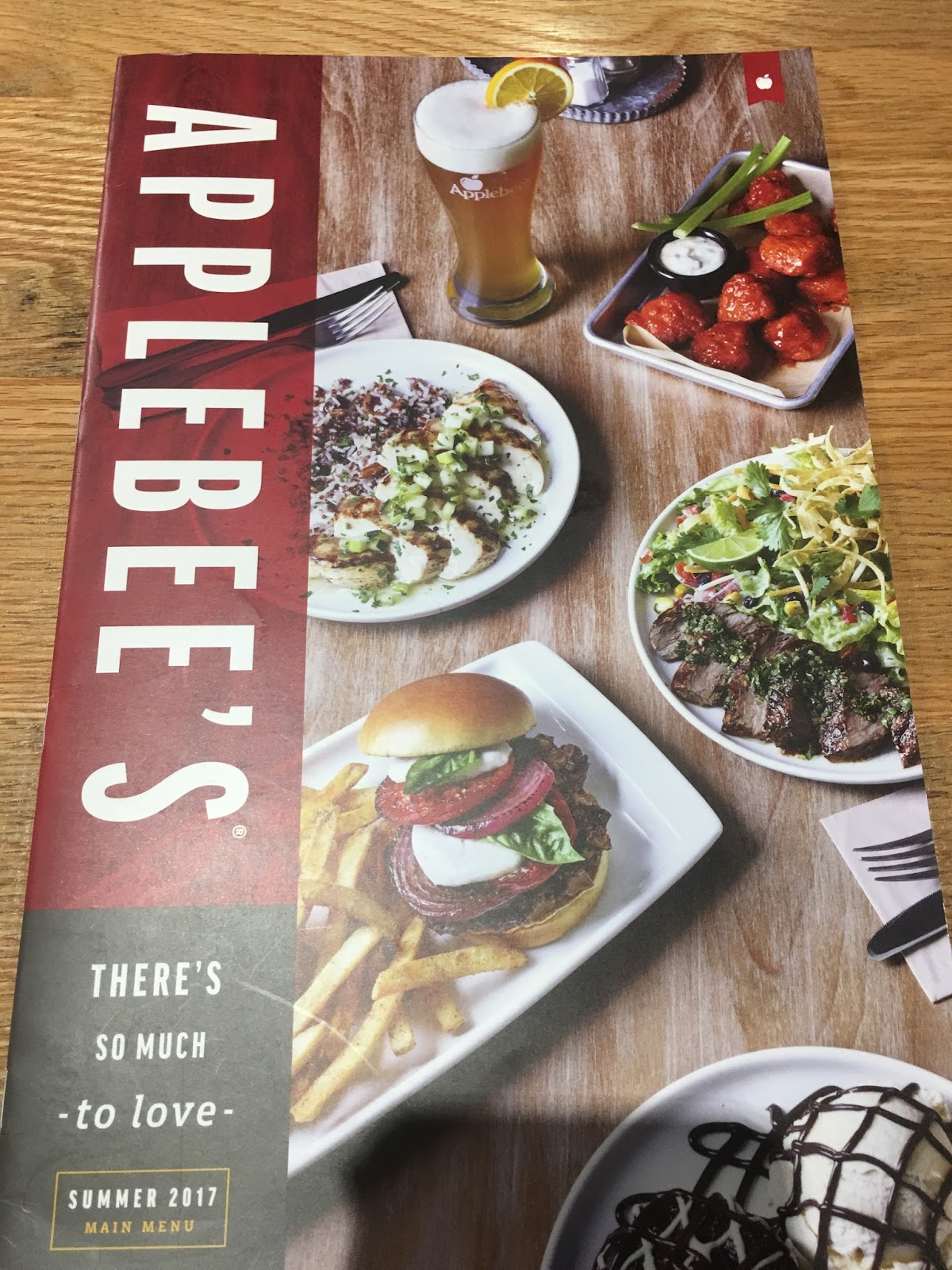 Take Out Menu For Applebees - m6kx58i