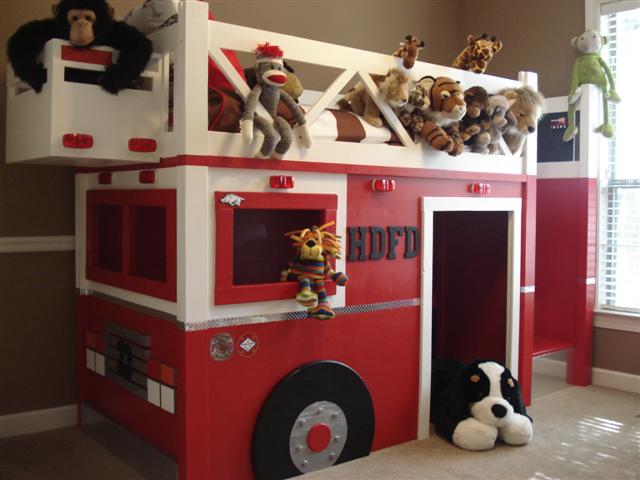 fire truck loft playhouses