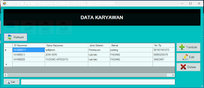 Part4 membuat Aplikasi Hotel Dengan Vb.Net + Database Mysql – membuat Form Karyawan  